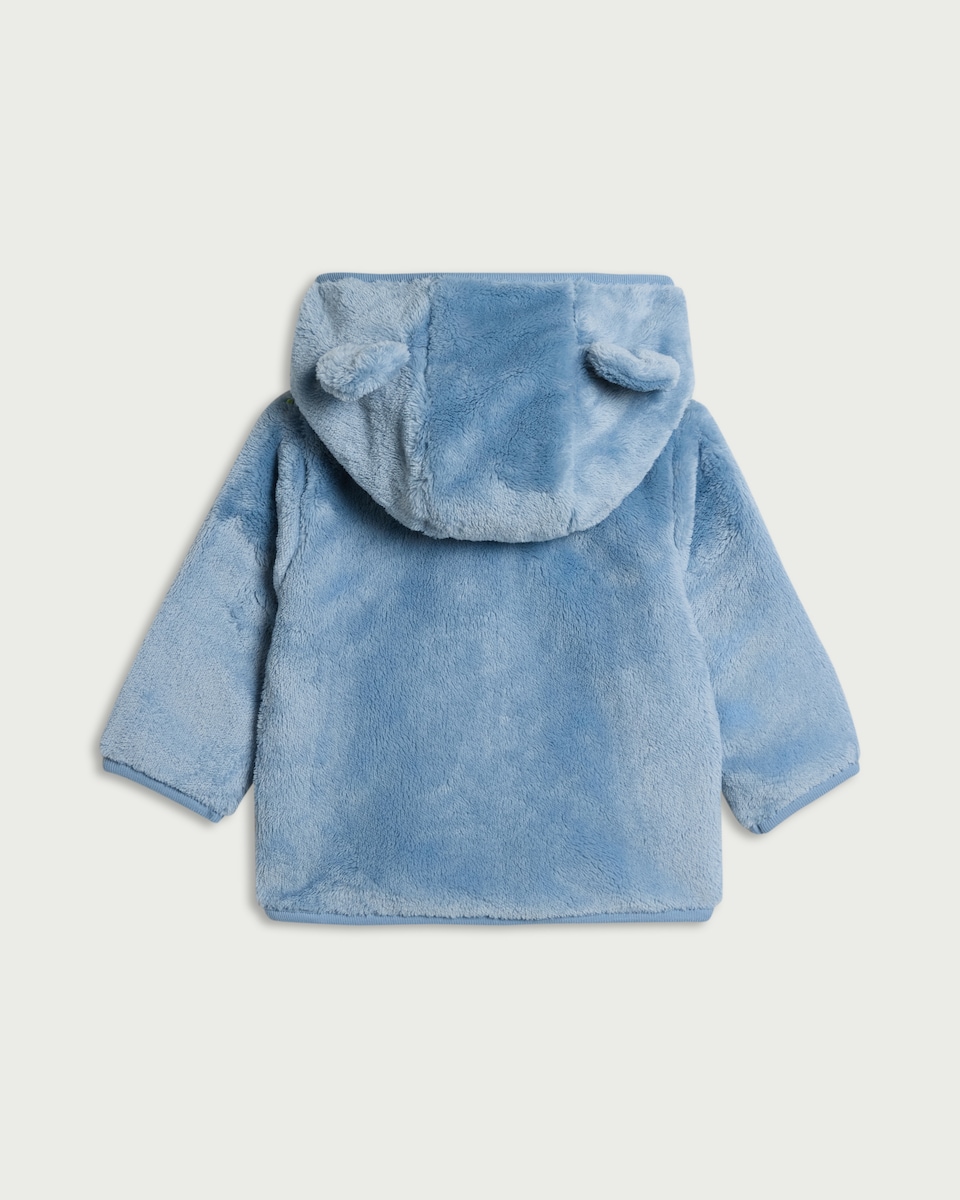image 1 of F&F Baby Fleece Hooded Jacket in Blue