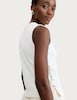 image 3 of F&F Cotton Rich Ribbed Side Button Detail Vest in Cream