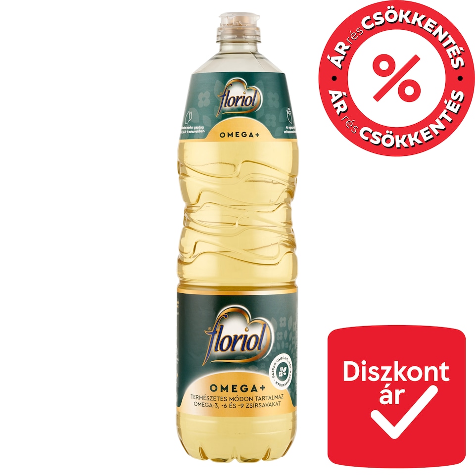 Floriol Omega+ finomított repceétolaj és nagy olajsavtartalmú napraforgó-étolaj keveréke 1 l  1. kép