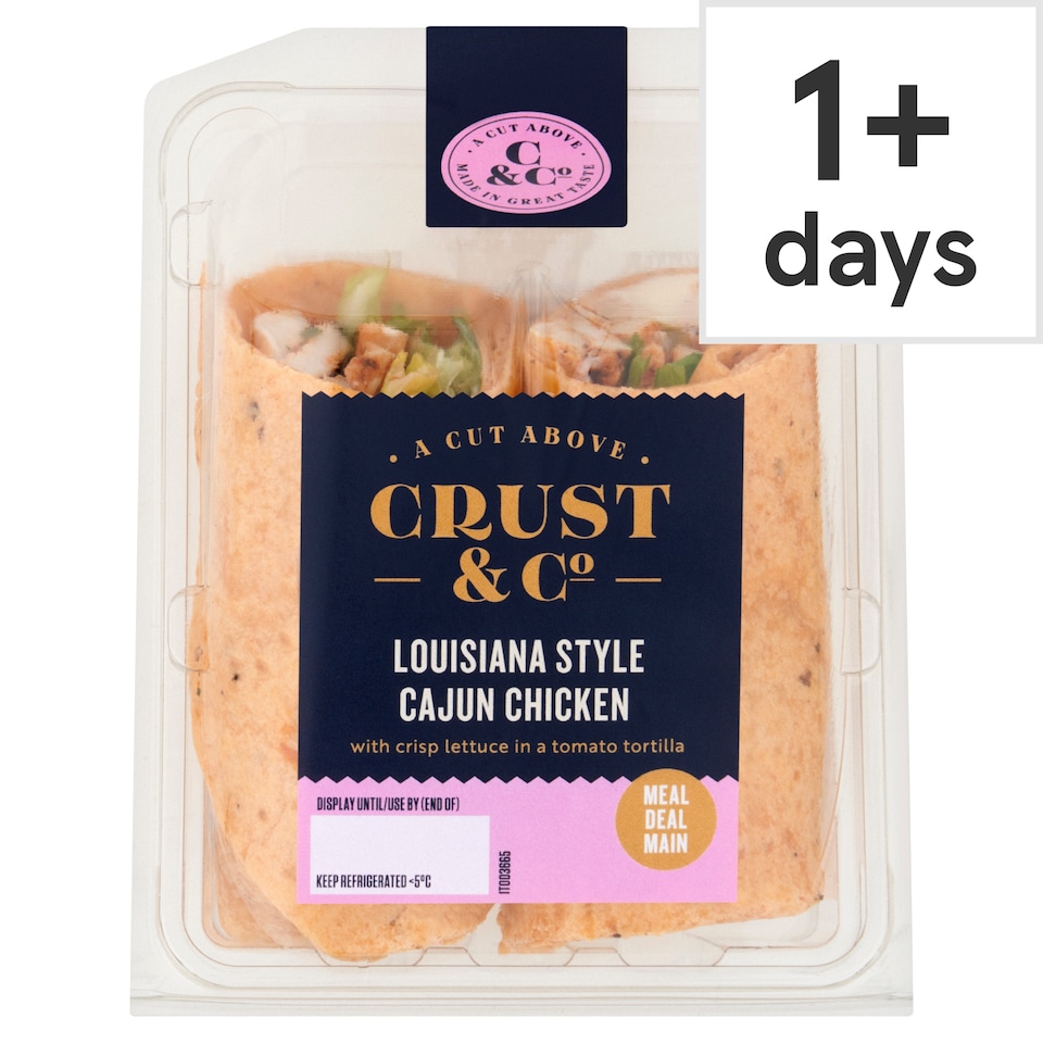Crust & Co Louisiana Style Cajun Chicken Wrap 186g