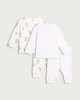 image 2 of F&F Baby 2-Pack Pure Cotton Bear Print Top and Bottoms Pyjama Set in White