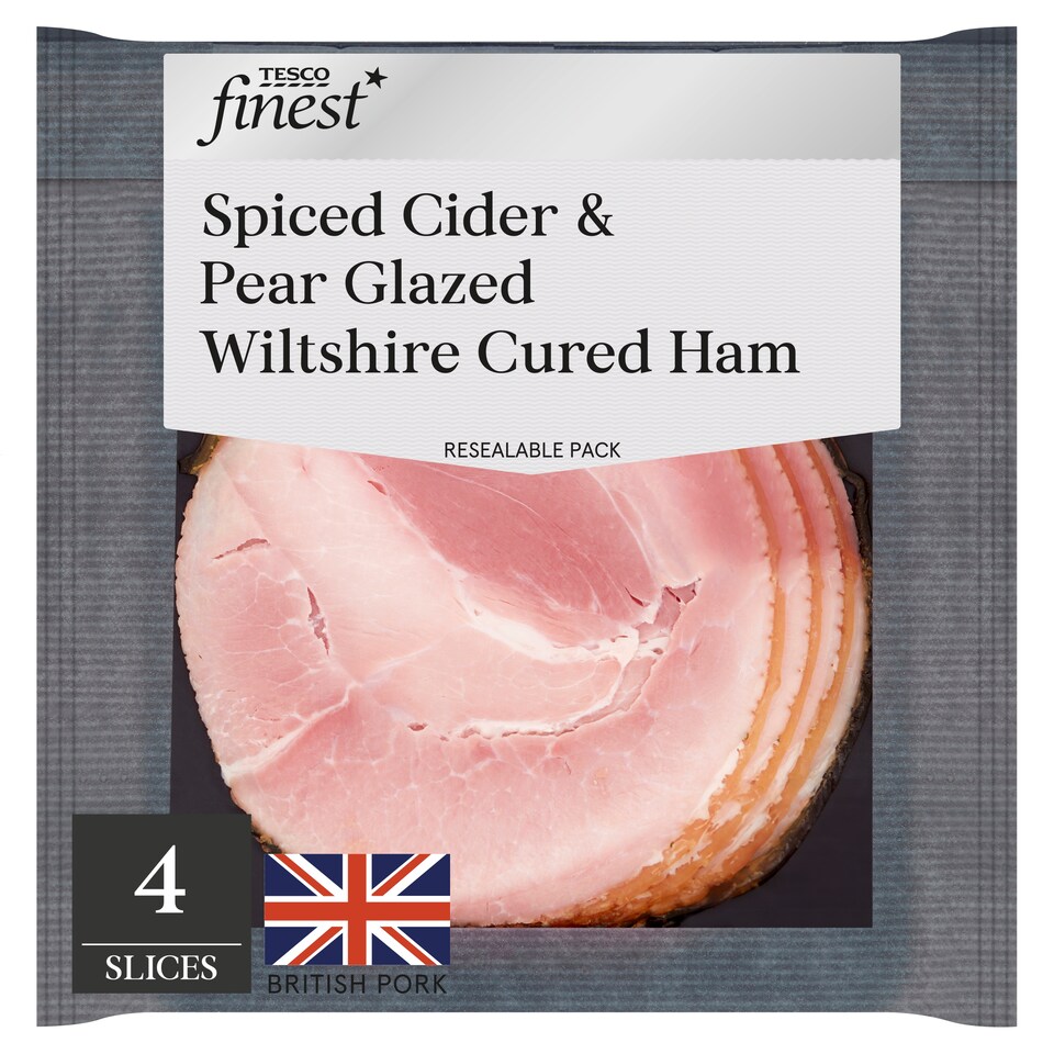 Tesco Finest Deli Spiced Cider & Pear Wiltshire Cured Ham 100G