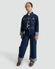 image 2 of F&F Girls Pure Cotton Denim Jacket in Multi
