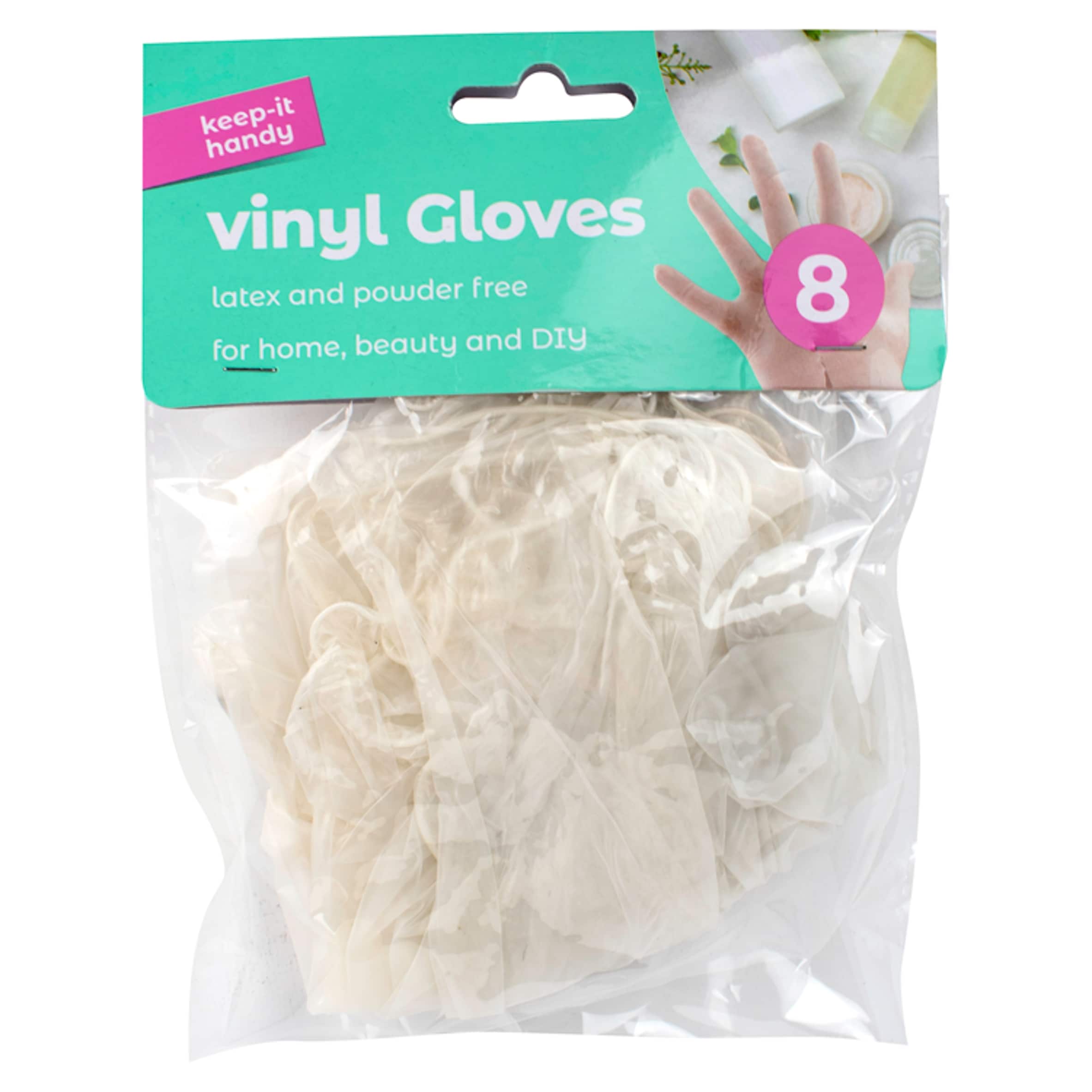 Keep It Handy Vinyl Gloves 8 Pack