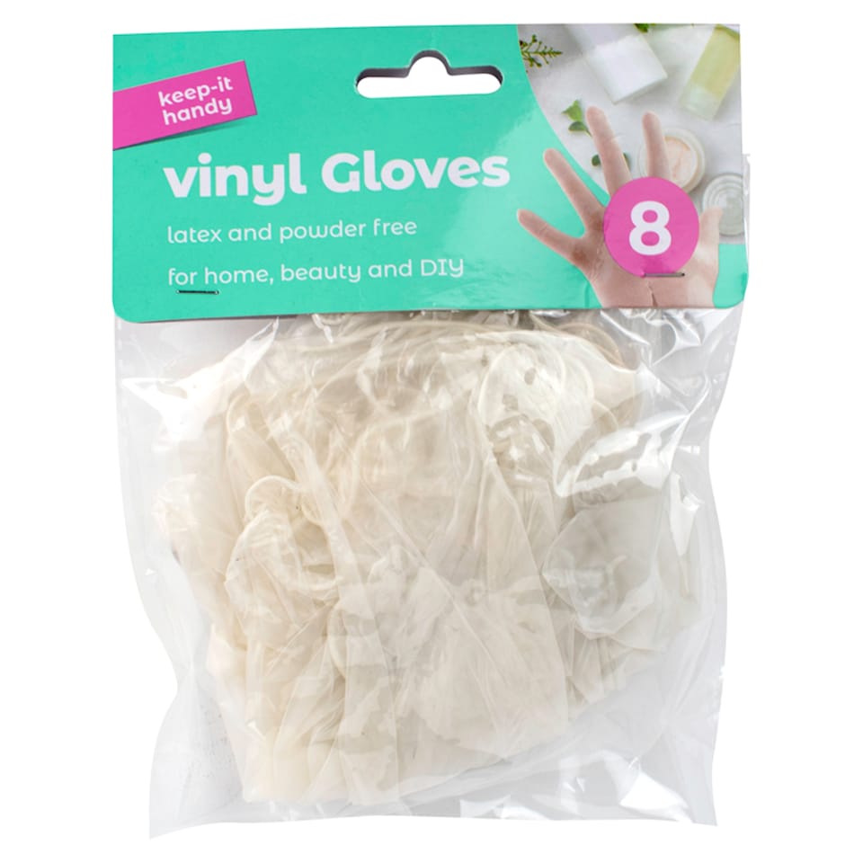 Keep It Handy Vinyl Gloves 8 Pack