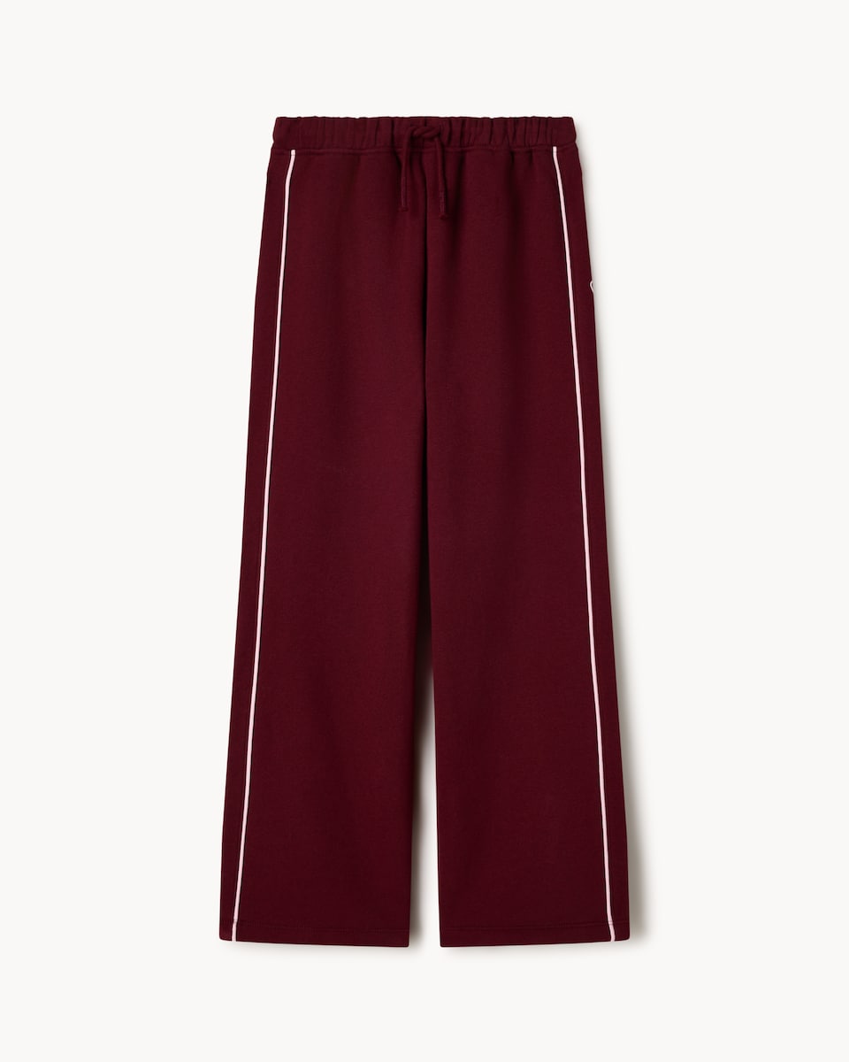 image 1 of F&F Girls Cotton Rich Wide Leg Joggers in Purple
