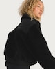 image 3 of F&F Quilted Pocket Teddy Cropped Jacket in Black
