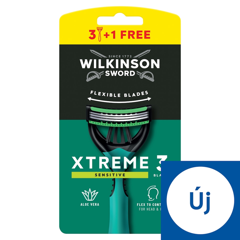 image 1 of Wilkinson Sword Xtreme3 Sensitive Triple Blade Razors 4 pcs