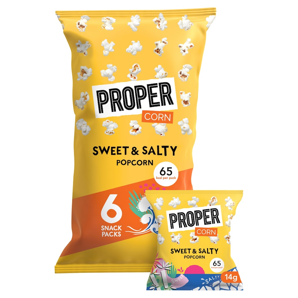 image 1 of Propercorn Sweet & Salty Popcorn 6X14g