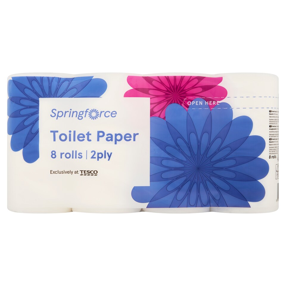 Springforce toalettpapír 2 rétegű 8 tekercs