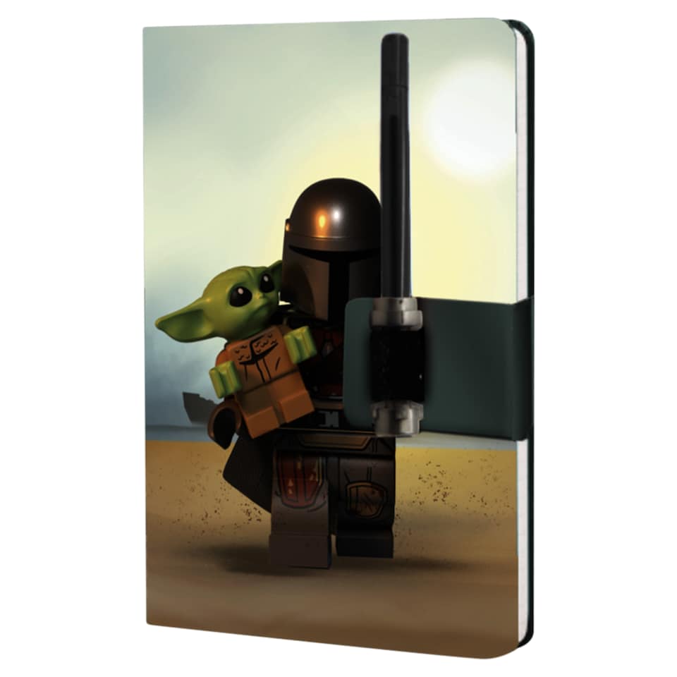 Lego Star Wars The Mandalorian Lined Notebook with Darksaber Gel Pen A5 192 Pages