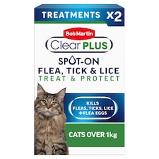Bob Martin Clear Plus Cat Flea & Tick 2 Tube
