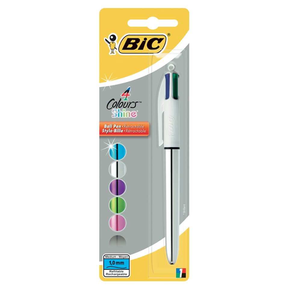 BIC 4 Colours Shine Pen 1 Pack