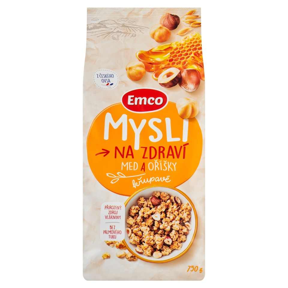 Emco Mysli na Zdraví Crispy Honey and Nuts 750 g