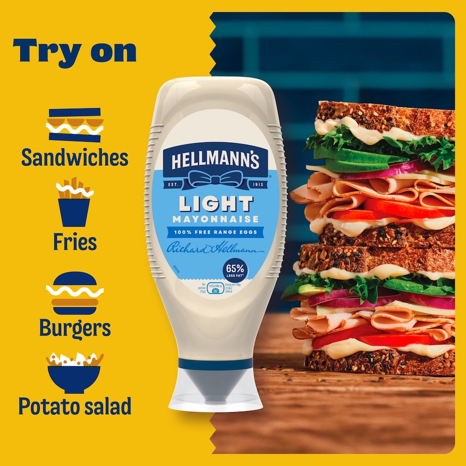 image 1 of Hellmann's Light Mayonnaise Squeezy 430ml