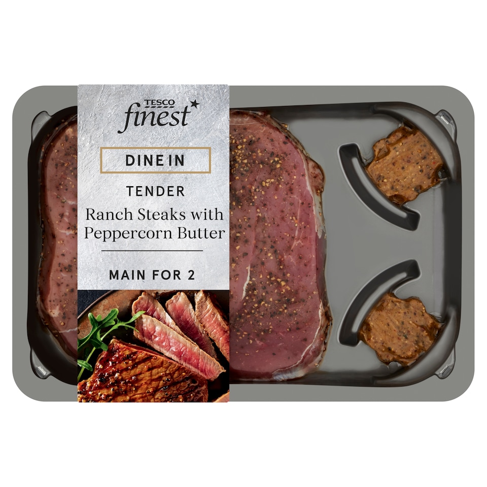 image 1 of Tesco Finest Dine In Ranch Steaks with Peppercorn Melt 303g
