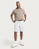 image 2 of F&F Cotton Rich Striped Belted Chino Shorts in Cream
