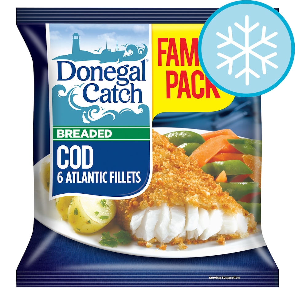 Donegal Catch Breaded Cod Atlantic Fillets Family Pack 519g