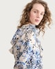 image 1 of F&F Floral Ruffle Detail Blouse in Multi Blue