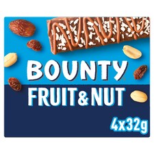 Mars Bounty Triple Treat Fruit Nut & Chocolate Bars Multipack 4 X 32g