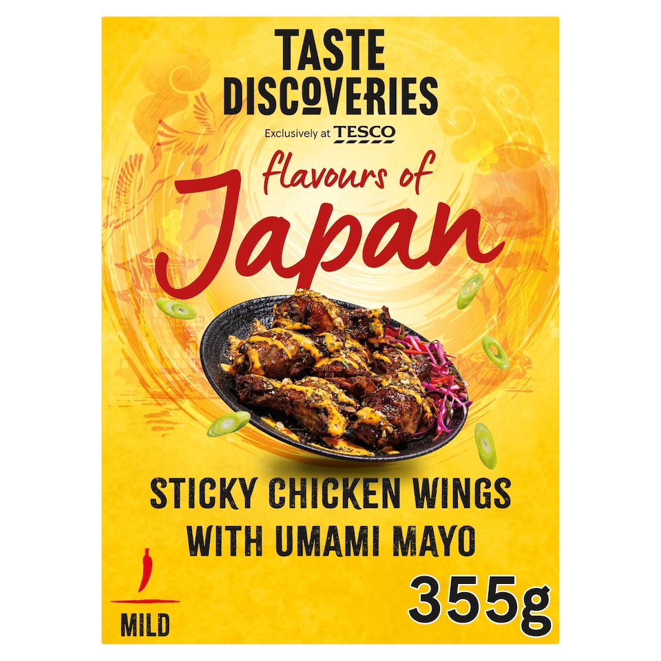 image 1 of Tesco Taste Discoveries Flavours of Japan Sticky Chicken Wings with Umami Mayo 355g