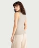 image 3 of F&F Cotton Rich Ribbed Button Front Vest in Neutral