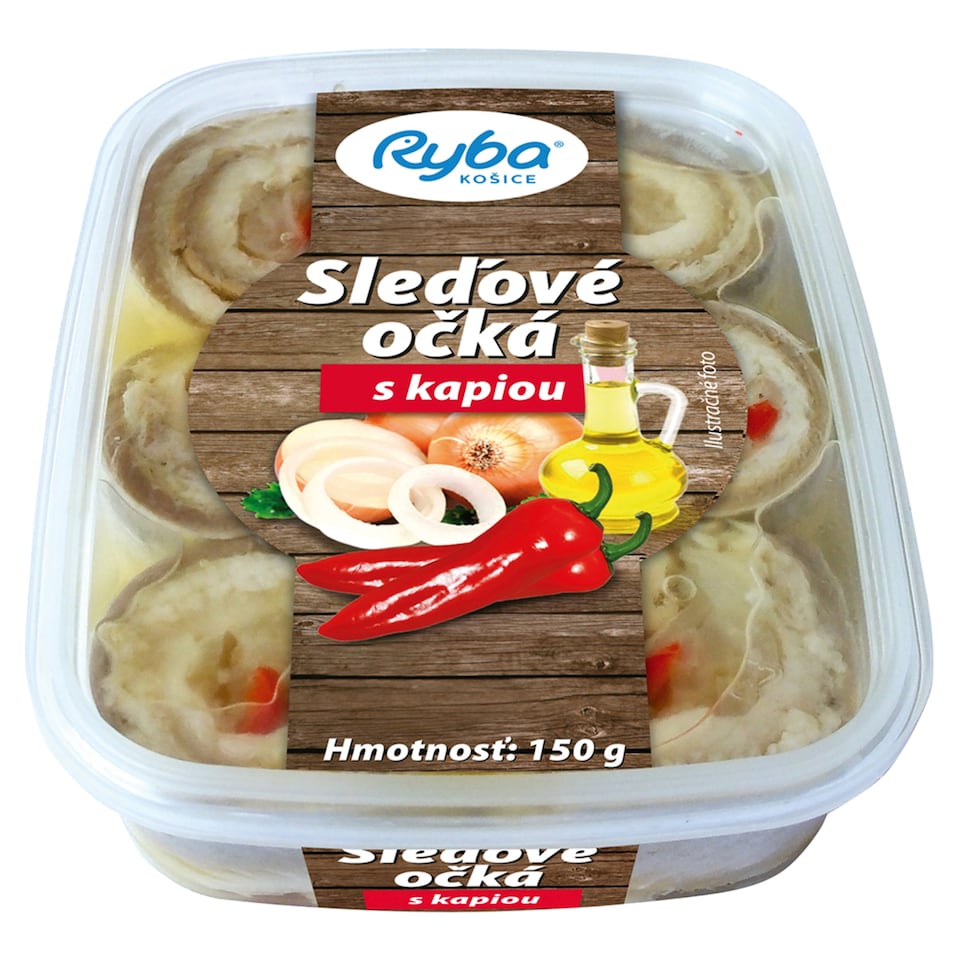 Ryba Košice More Zdravia Herring Rolls in Oil with Paprika 150 g
