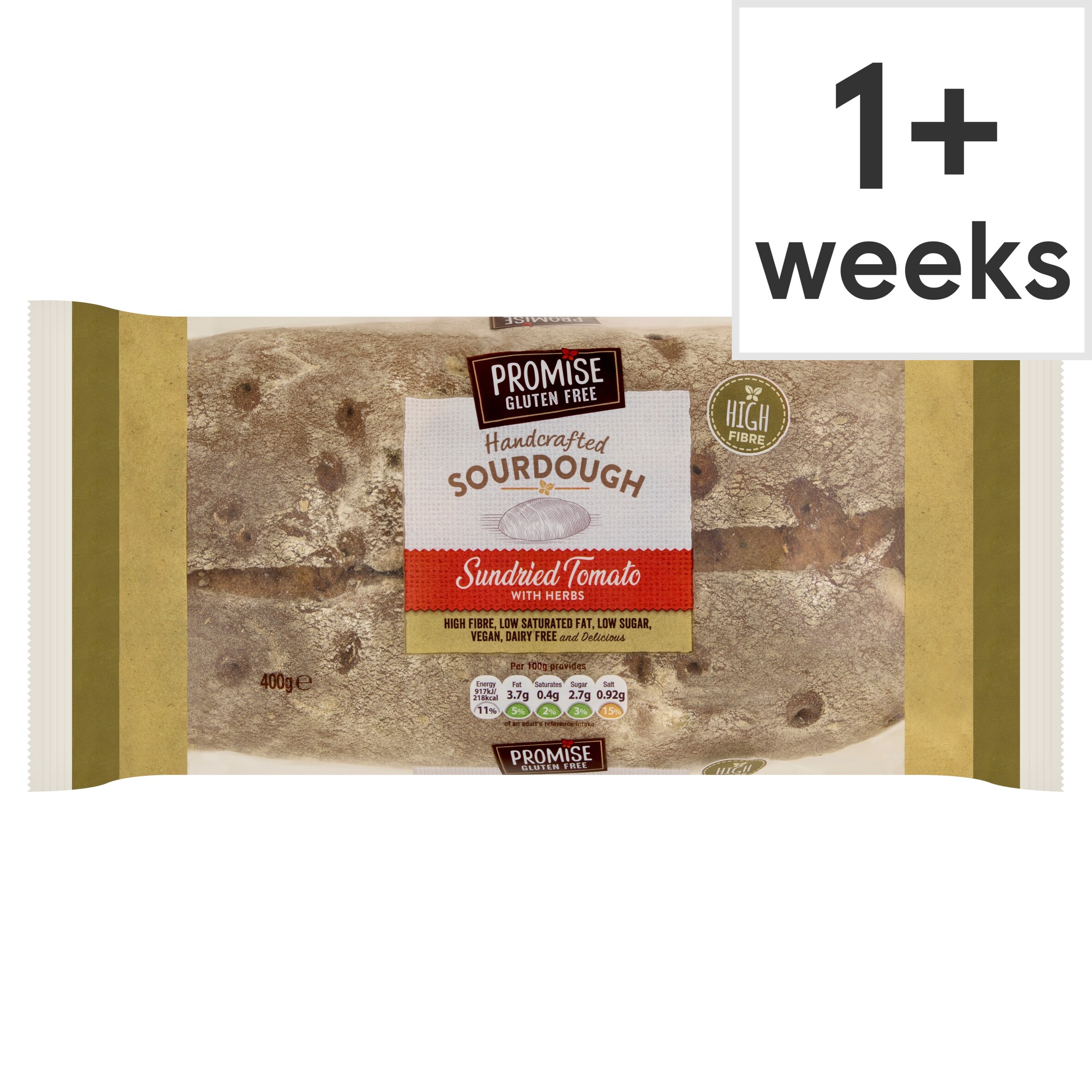 PROMISE GLUTEN FREE HANDCRAFTED Sourdough Sundried Tomato with Herbs 400g