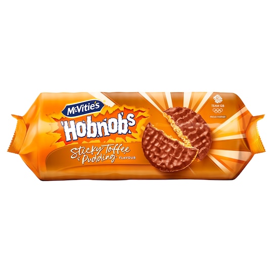 Mcvities Hobnobs Sticky Toffee Pudding Flavoured Biscuits 262G Tesco