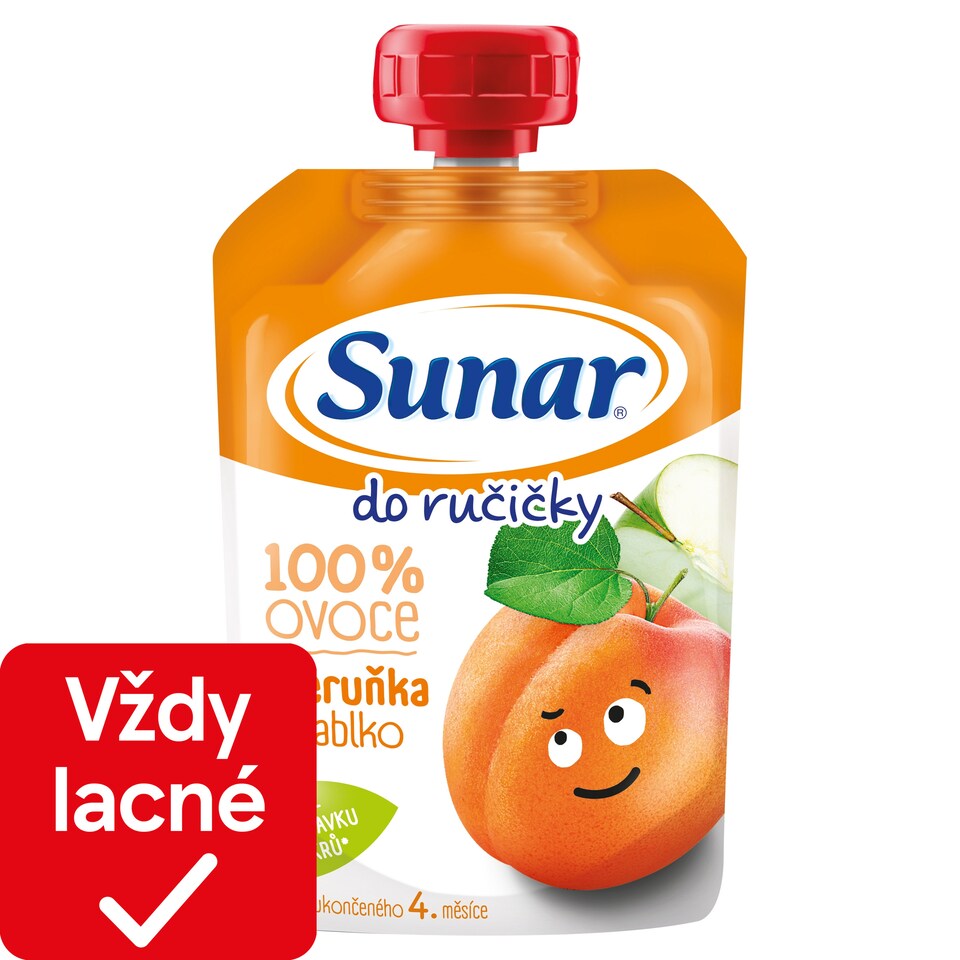 Sunar Do ručičky ovocná kapsička marhuľa 4m+, 100 g