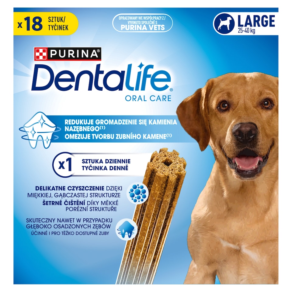 image 1 of Purina Dentalife Oral Care Large 25-40 kg Supplementary Food for Adult Dogs 6 x 106 g (636 g)