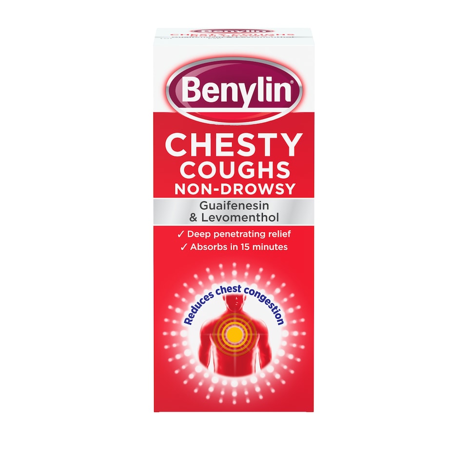 image 1 of Benylin Chesty Coughs Oral Solution - Guaifenesin & Levomenthol 300ml