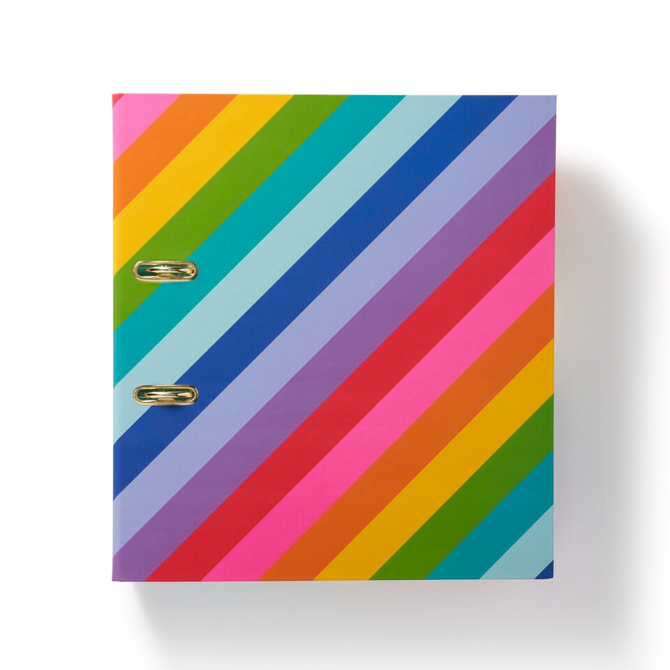 Paperchase Rainbow Lever Arch File Tesco Groceries