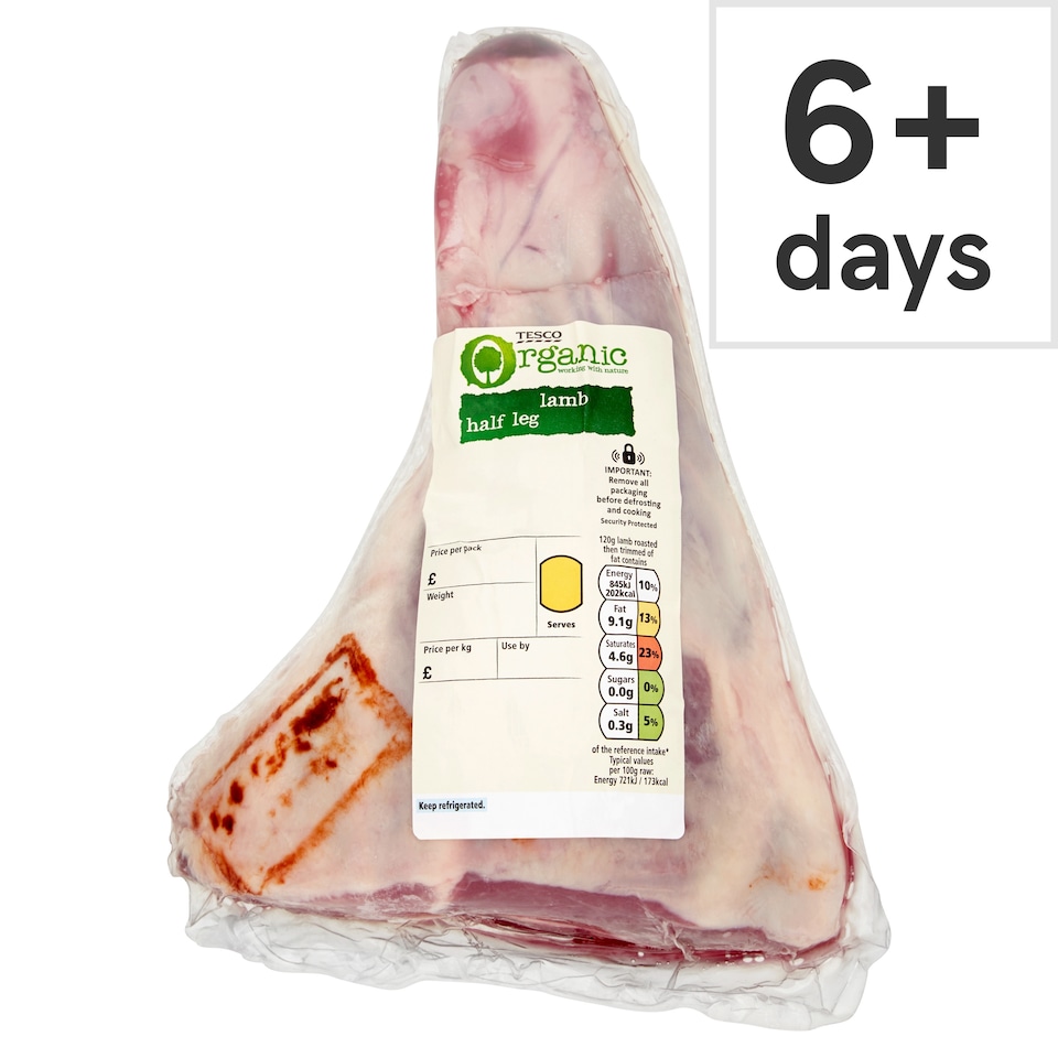 image 1 of Tesco Organic British Lamb Half Leg Joint