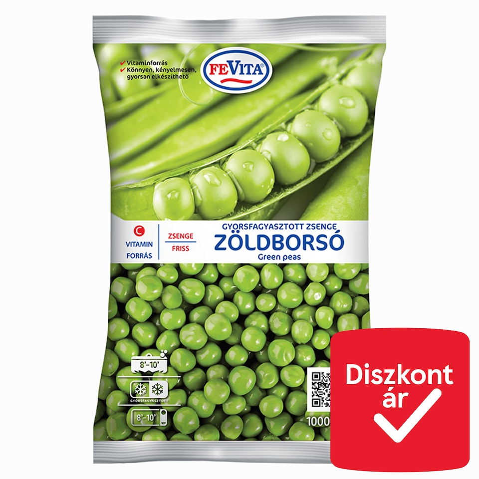FeVita gyorsfagyasztott zsenge friss zöldborsó 1000 g