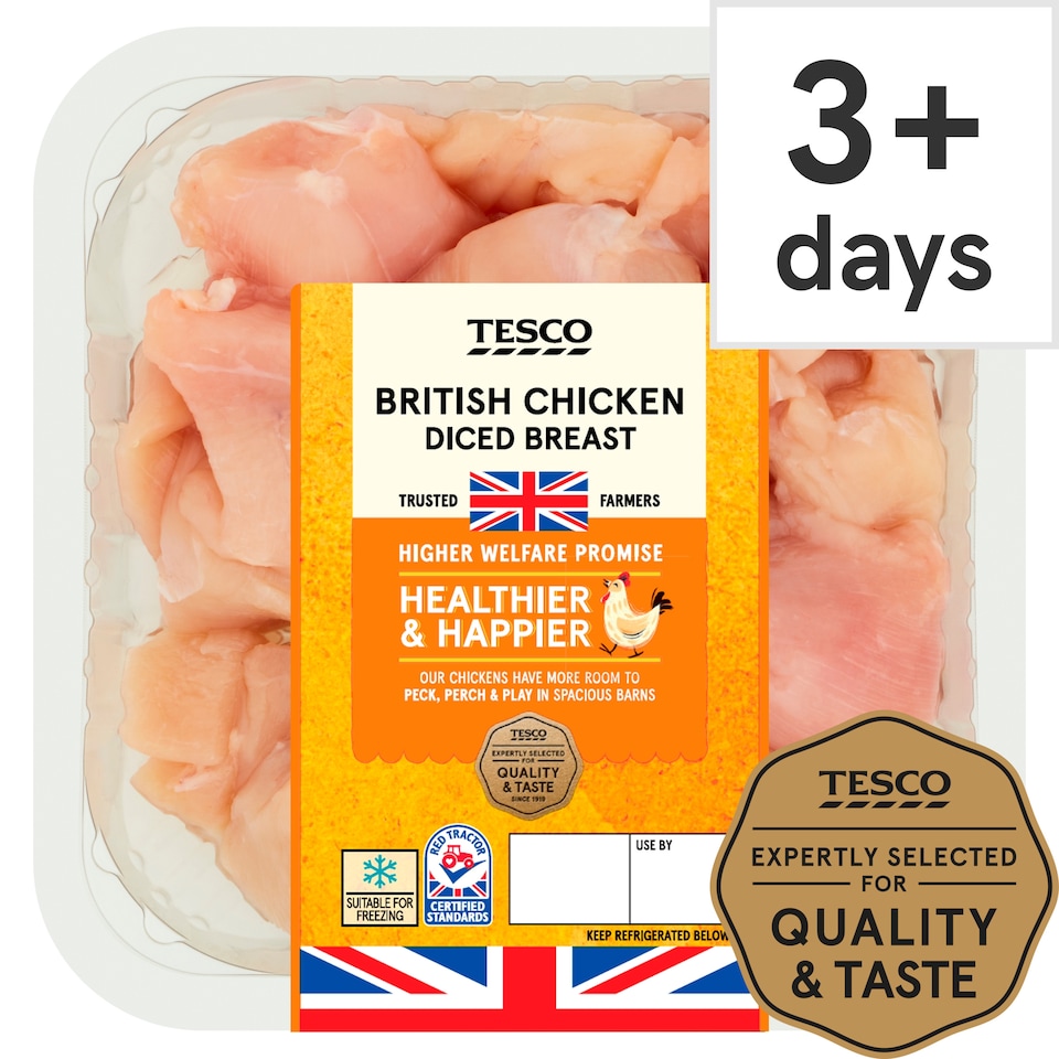 Tesco British Diced Chicken Breast 400G