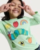 image 1 of The Very Hungry Caterpillar Pure Cotton Long Sleeved Top in Green