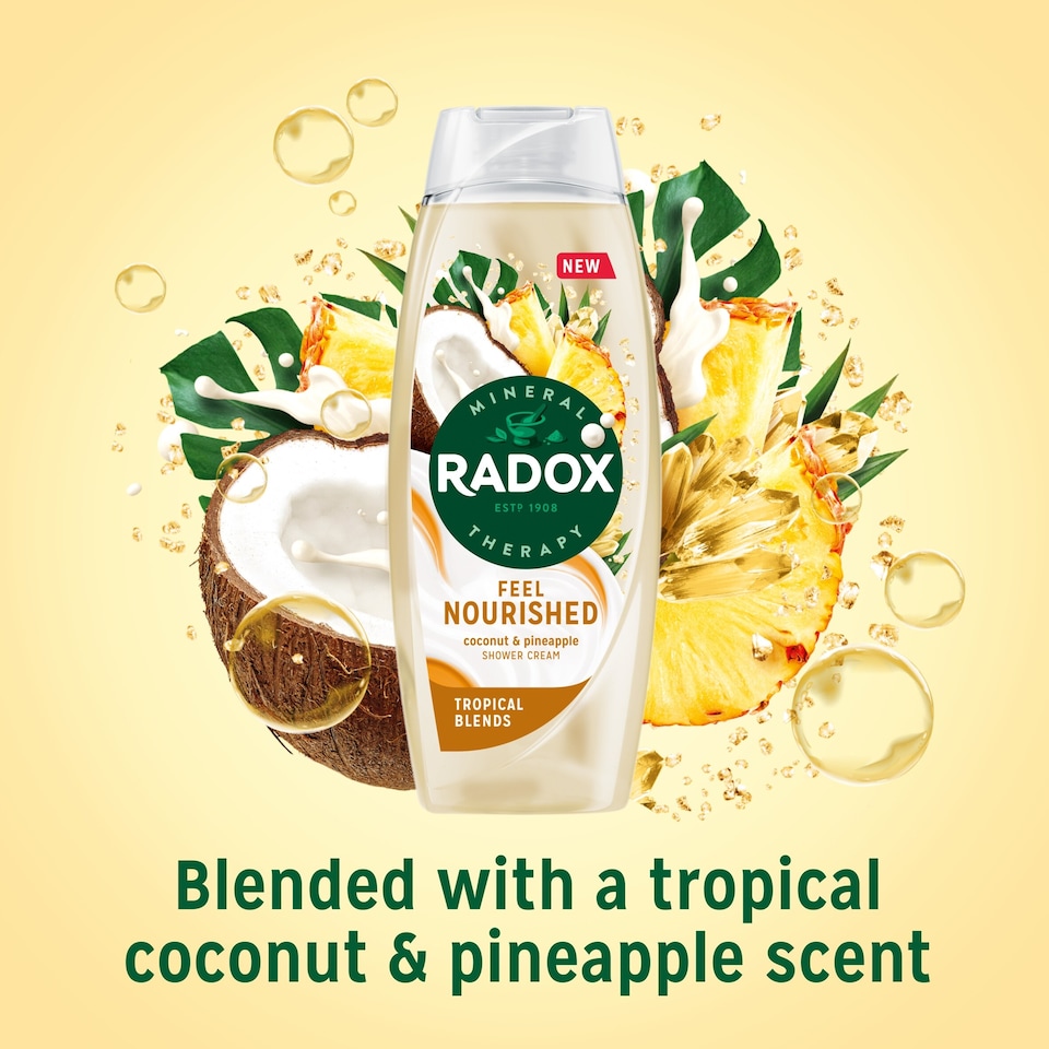 image 1 of Radox Feel Nourished Tropical Blends Shower Gel Body Wash 450ml