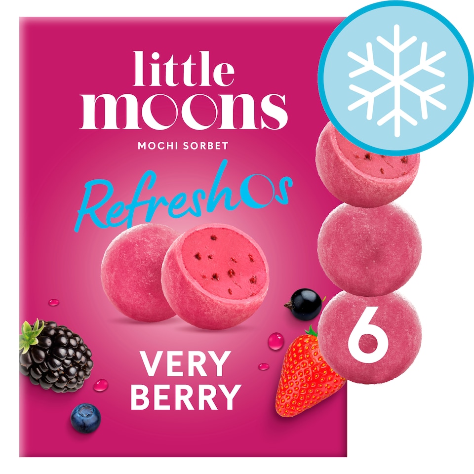 Little Moons Refreshos Very Berry Mochi Sorbet 6x32g