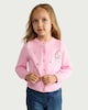 image 3 of F&F Girls Pure Cotton Sequin Unicorn Cardigan in Pink