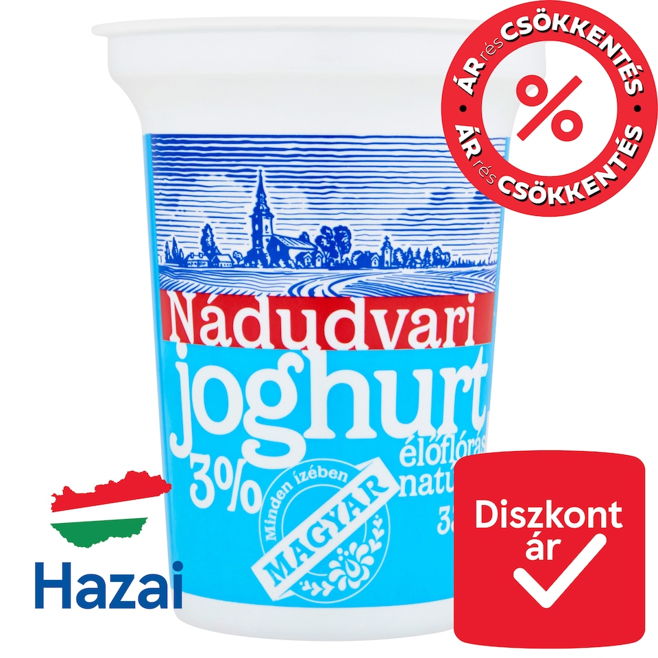 Nádudvari élőflórás natúr joghurt 330 g  1. kép