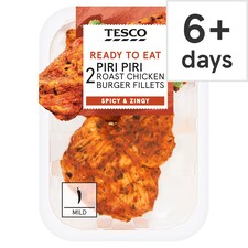 Tesco 2 Peri Peri Roast Chicken Burger Fillets 150g