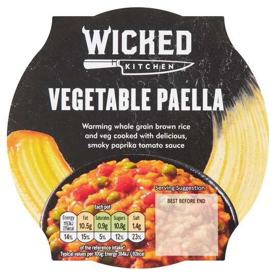 Wicked Kitchen Vegatable Paella 300G Tesco Groceries