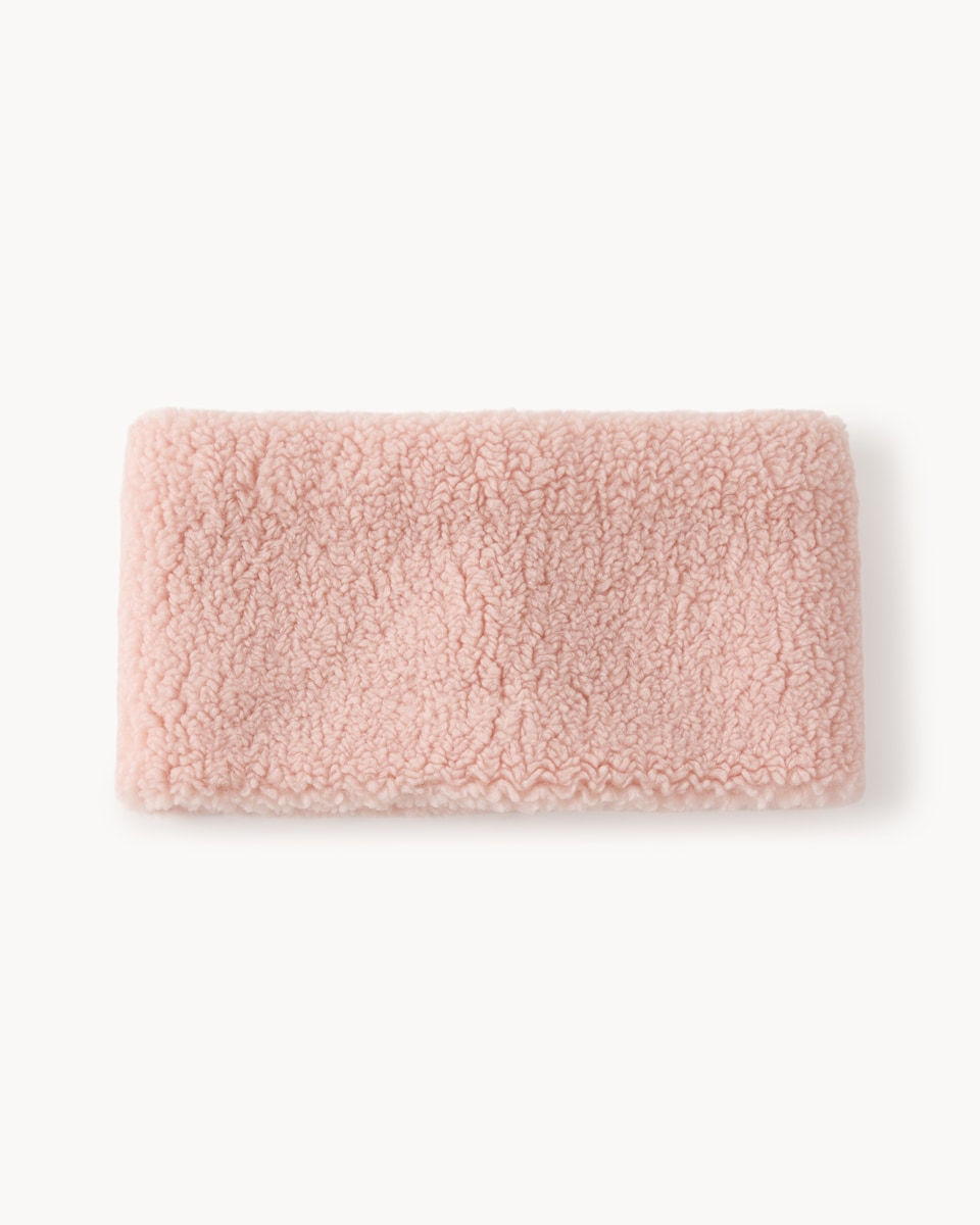 image 1 of F&F Girls Borg Fleece Snood in Pink