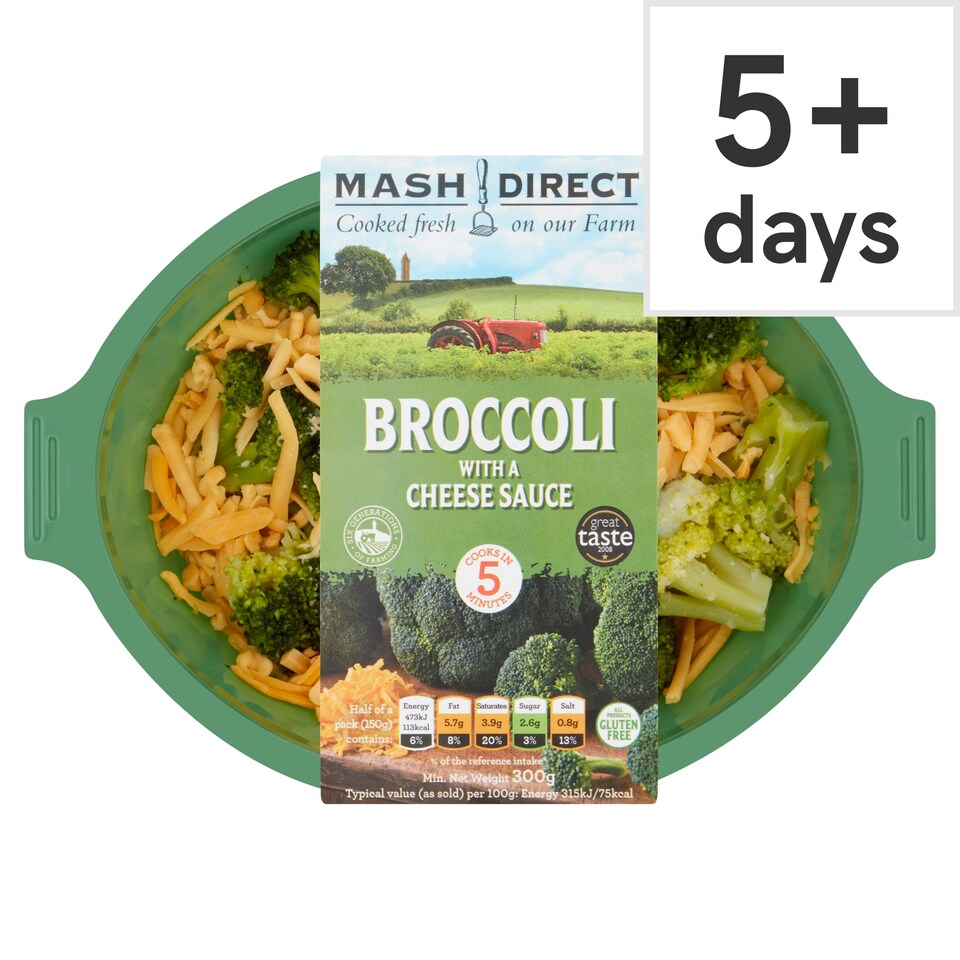Mash Direct broccoli with a cheese sauce