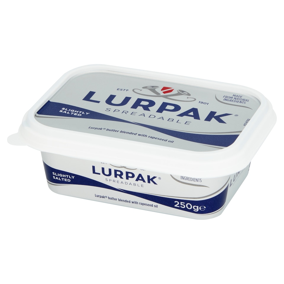image 1 of Lurpak Slightly Salted Spreadable Blend of Butter and Rapeseed Oil 250g