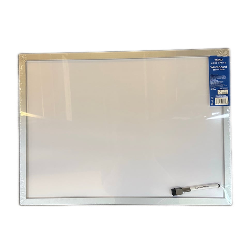 TESCO WHITE BOARD 55CM X 40CM