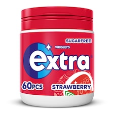 Extra Strawberry Flavour Chewing Gum Bottle 60 Pieces