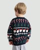 image 3 of F&F Boys Cotton Rich Christmas Motif Jumper in Navy