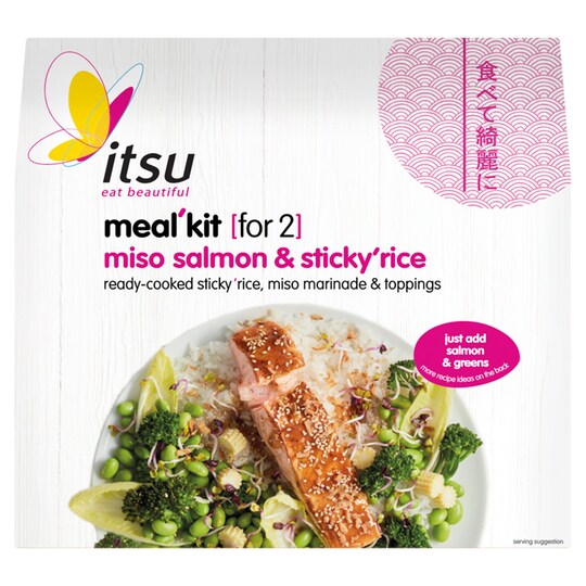 Itsu Miso Salmon & Sticky Rice Meal Kit 365G Tesco Groceries